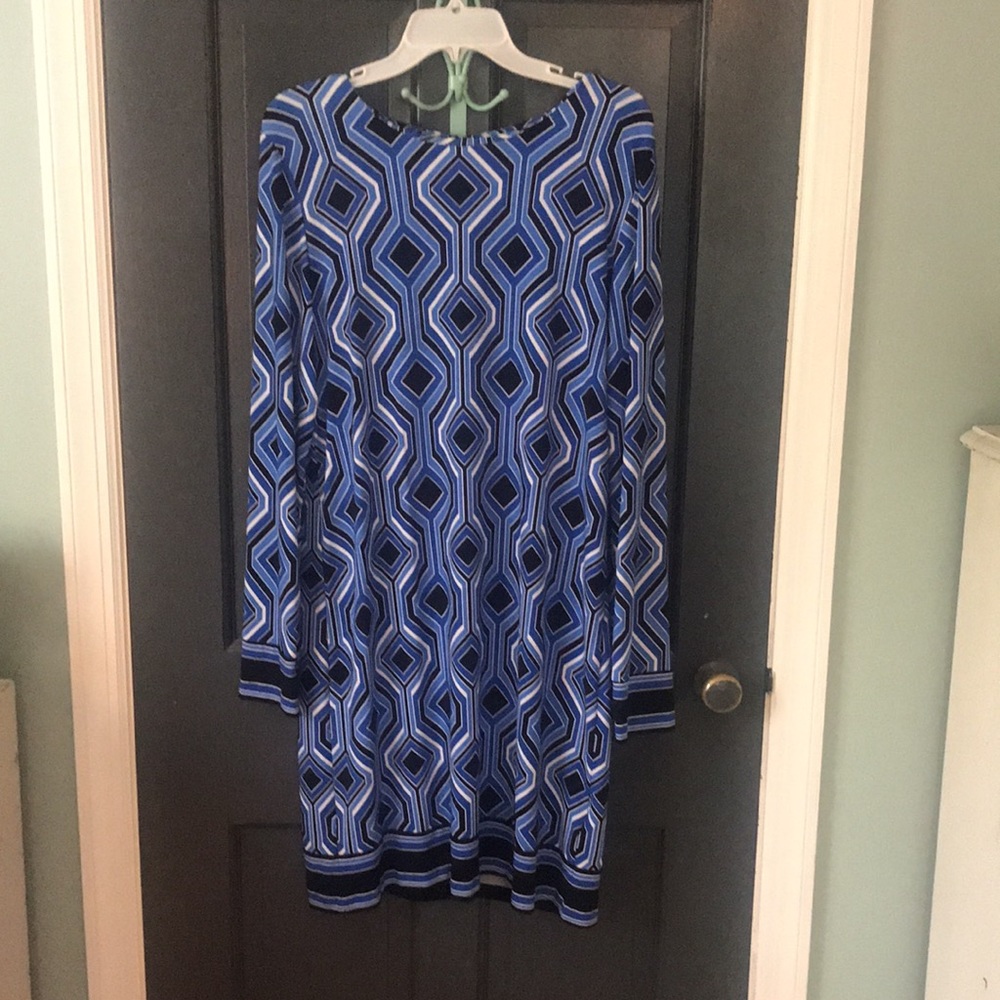 Long Sleeve Michael Kors Midi Knot Dress